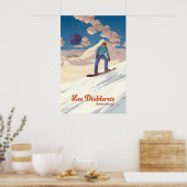 Affiche de voyage de snowboard aux Diablerets (Cuisine)