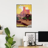 Affiche de voyage de Soissons Impression française (Bureau à domicile)
