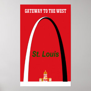 Affiche de voyage de St. Louis, Missouri