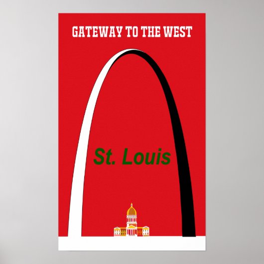 Affiche de voyage de St. Louis, Missouri (Devant)