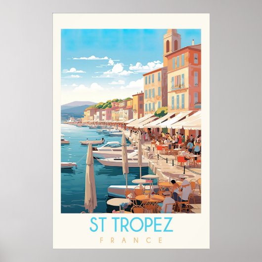 Affiche de voyage de St Tropez (Devant)