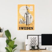 Affiche de voyage de Stockholm Suède Impression d' (Bureau à domicile)