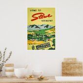 Affiche de voyage de Stowe Impression Vermont Art (Cuisine)