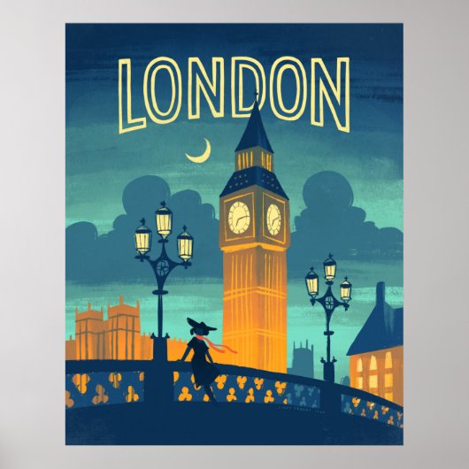 Affiche de voyage de style Vintage à Londres (Devant)