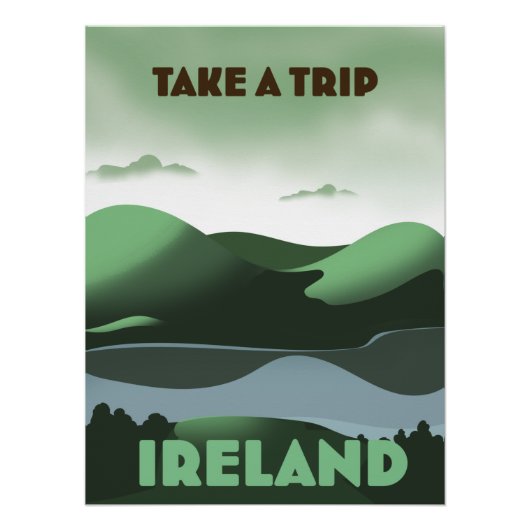 Affiche de voyage de style vintage en Irlande (Devant)
