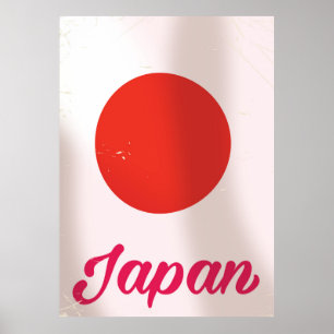Affiche de voyage de style vintage Japon Soleil Le