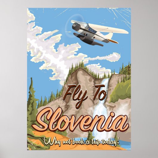 Affiche de voyage de style vintage slovène (Devant)