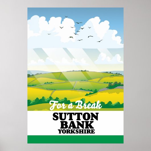 Affiche de voyage de Sutton Bank yorkshire (Devant)