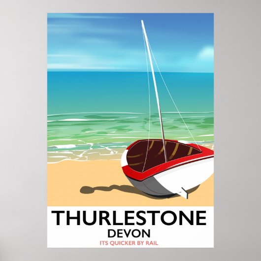 Affiche de voyage de Thurlestone South Devon (Devant)