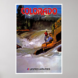 Affiche de voyage de United Airlines sur l'art de 