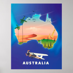 Affiche de voyage de vacances en Australie