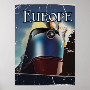 Affiche de voyage de vacances en Europe
