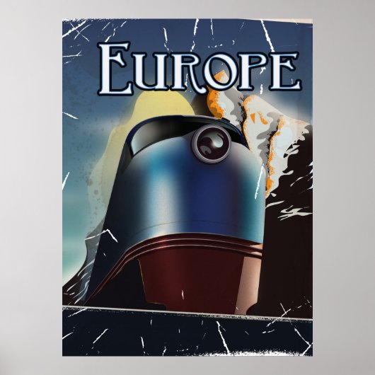 Affiche de voyage de vacances en Europe (Devant)