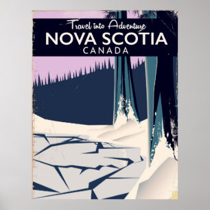 Affiche de voyage de vacances en Nouvelle-Écosse,