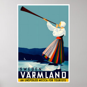 Affiche de voyage de Värmland Art suédois suède