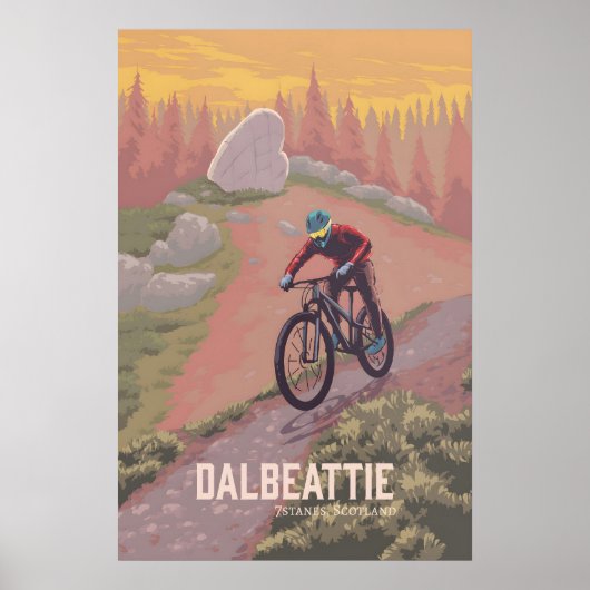 Affiche de voyage de VTT de Dalbeattie (Devant)