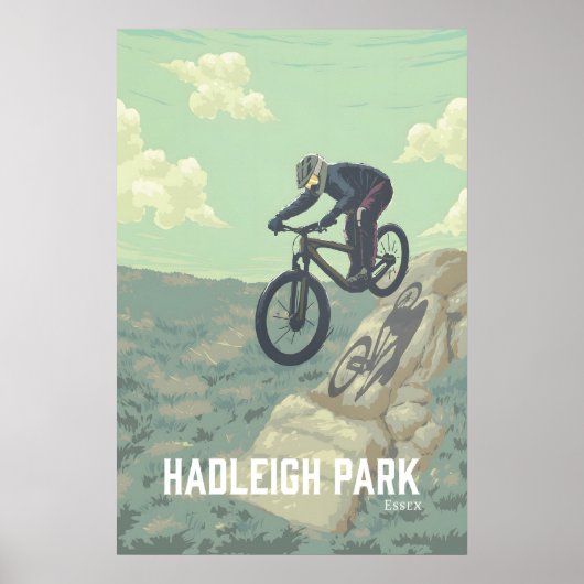 Affiche de voyage de VTT de Hadleigh Park (Devant)
