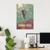 Affiche de voyage de vtt de la forêt de Gisburn (Bureau à domicile)