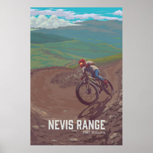Affiche de voyage de VTT de Nevis Range