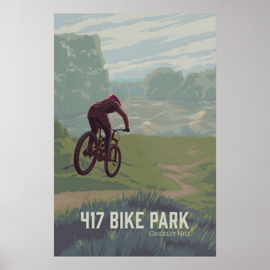 Affiche de voyage de vtt du parc vélo 417 (Devant)