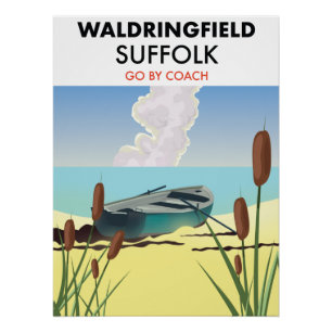 Affiche de voyage de Waldringfield Suffolk.