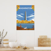 Affiche de voyage de Washington D (Cuisine)