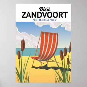 Affiche de voyage de Zandvoort Pays-Bas