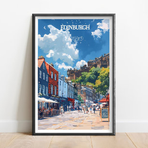 Affiche de voyage d'Édimbourg Royal Mile Impressio