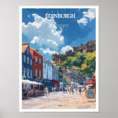 Affiche de voyage d'Édimbourg Royal Mile Impressio (Devant)