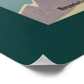 Affiche de voyage des Alpes bavaroises vintages (Coin)