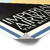 AFFICHE DE VOYAGE DES ANNÉES 1930 IMPERIAL AIRWAYS (Coin)