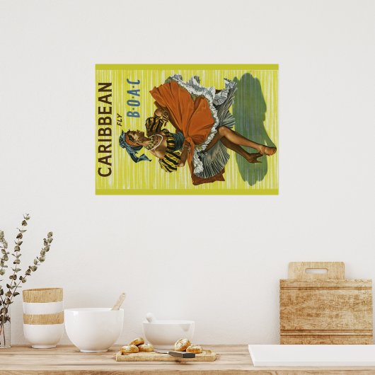 Affiche de voyage des Caraïbes (Cuisine)