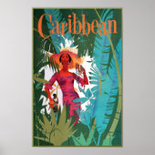 Affiche de voyage des Caraïbes (Devant)