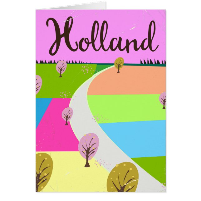 Affiche de voyage des champs de Hollande (Devant)
