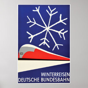Affiche de voyage des chemins de fer allemands Voy