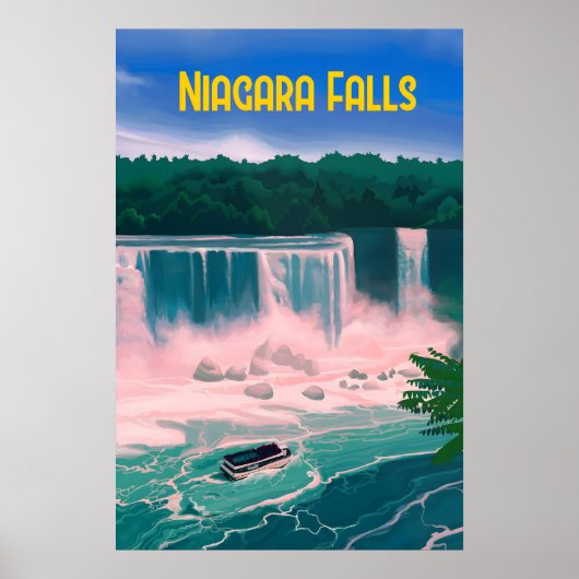 Affiche de voyage des chutes du Niagara (Devant)