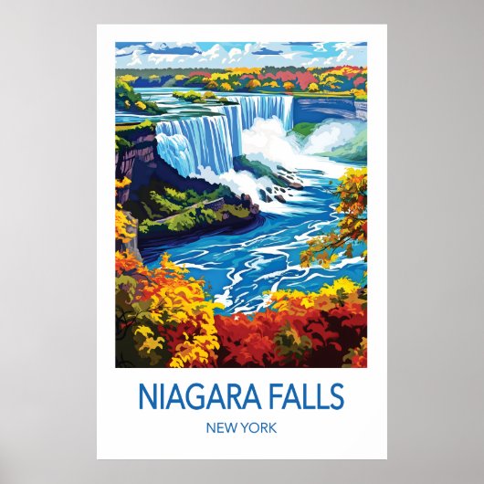 Affiche de voyage des chutes du Niagara (Devant)
