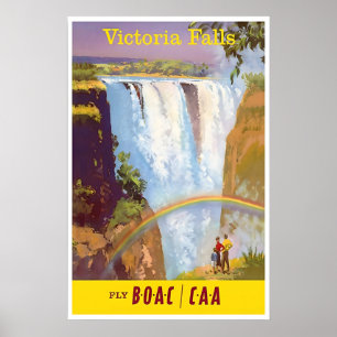Affiche de voyage des chutes Victoria Art mural Af