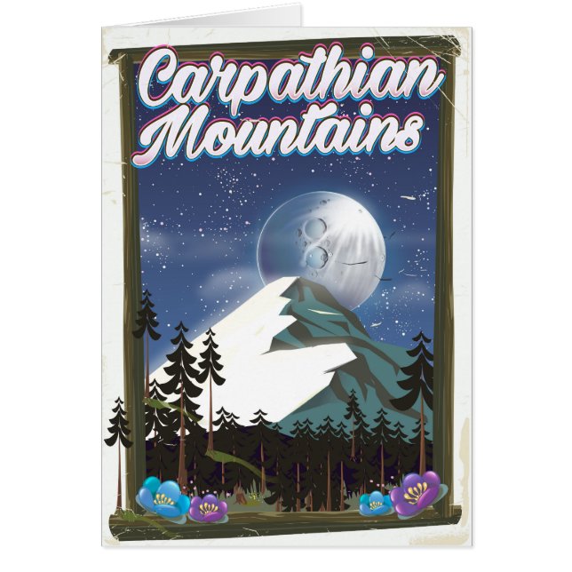 Affiche de voyage des monts Carpates (Devant)