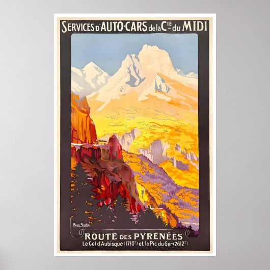 Affiche de voyage des Pyrénées Impression d'Espagn (Devant)