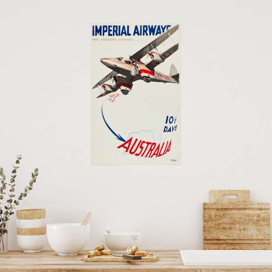 Affiche de voyage d'Imperial Airways (Cuisine)