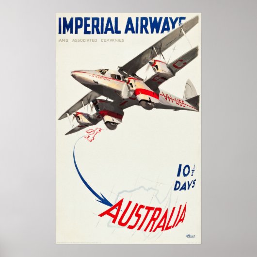 Affiche de voyage d'Imperial Airways (Devant)