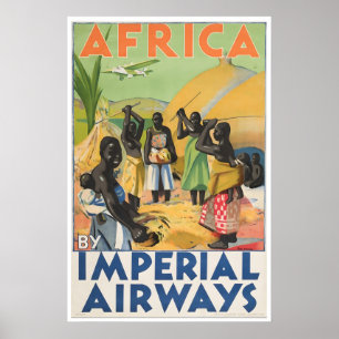 Affiche de voyage d'Imperial Airways sur l'Afrique