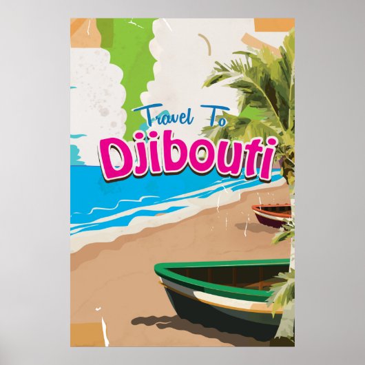 Affiche de voyage djiboutienne vintage (Devant)