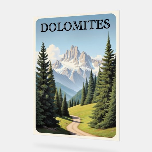 Affiche de voyage Dolomites (Angle)