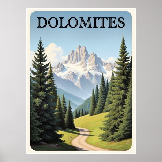 Affiche de voyage Dolomites (Devant)