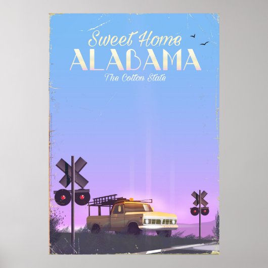 Affiche de voyage "Doux chez soi" Alabama (Devant)