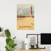 Affiche de voyage du bord de mer de Blackpool (Bureau à domicile)