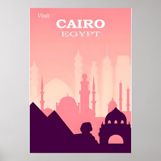 Affiche de voyage du Caire (Devant)
