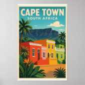 Affiche de voyage du Cap, Afrique du Sud, (Devant)